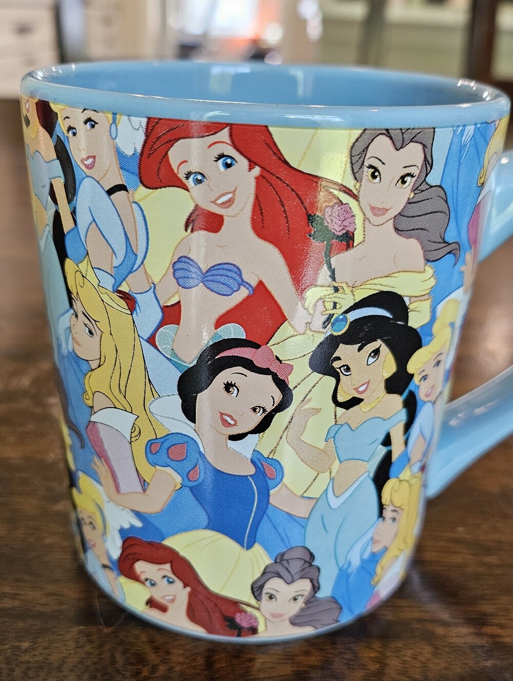 Disney Princess Blue Ceramic Mug - Official Character Design